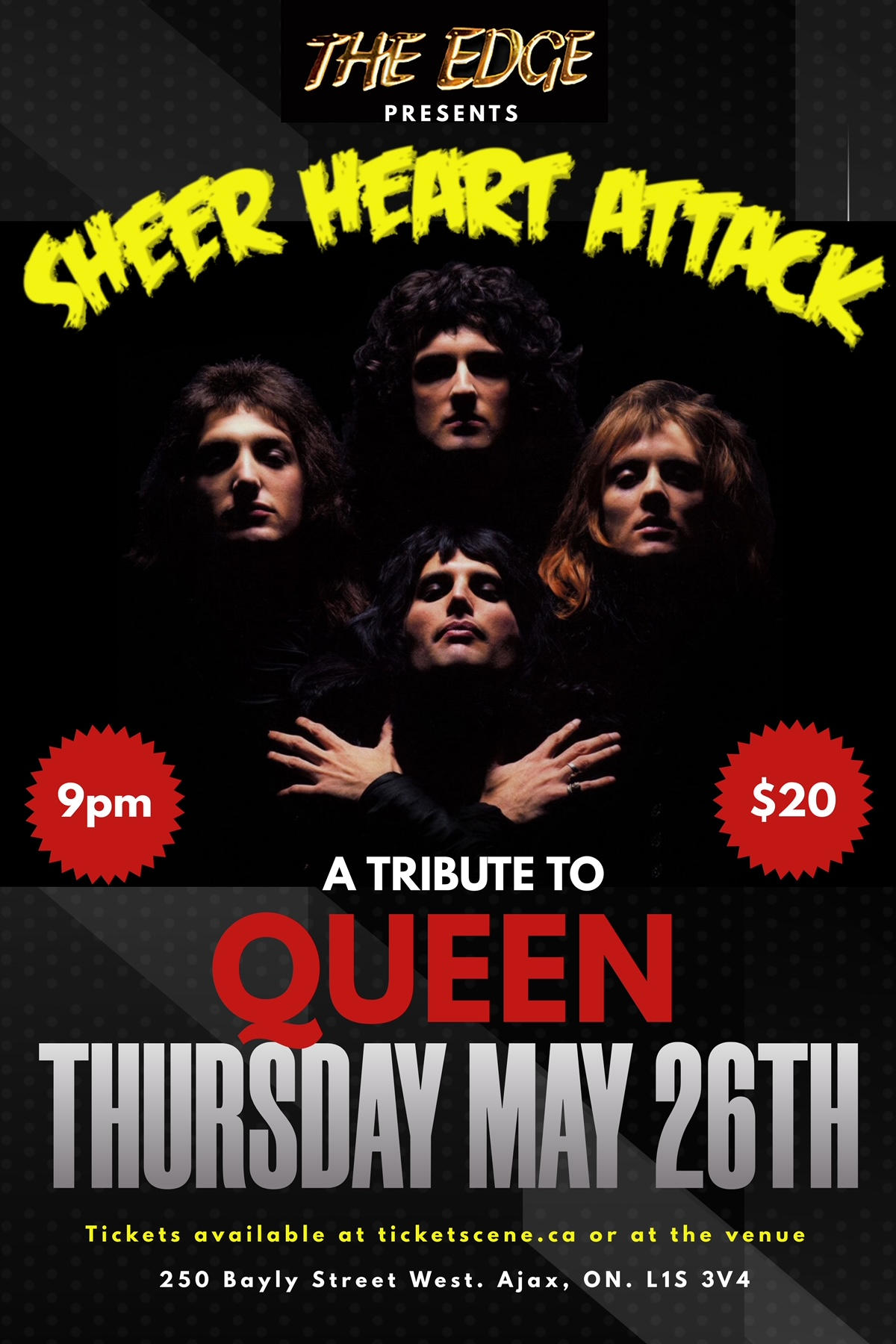 SHEER HEART ATTACK (Queen Tribute)  SHEER HEART ATTACK, Ajax, ON live at  The Edge Lounge - May 26, 2022