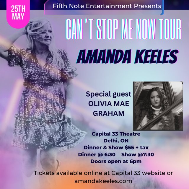 Amanda Keeles - Can't Stop me Now Tour! 