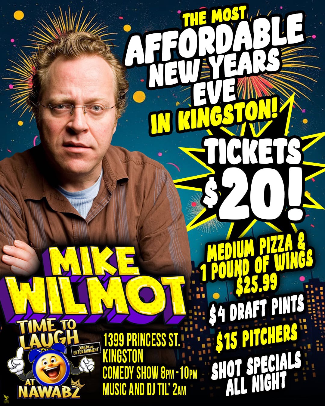 Mike Wilmot Headlines New Years Eve At Time To Laugh Kingston