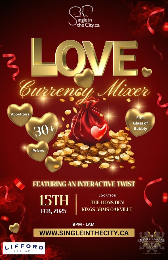 Love Currency Singles Mixer Oakville (Ages 30+)