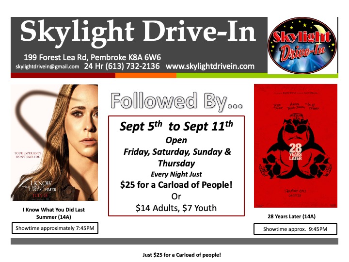 Skylight Drive-In! I Know What You Did Last Summer Followed By...28 Years Later