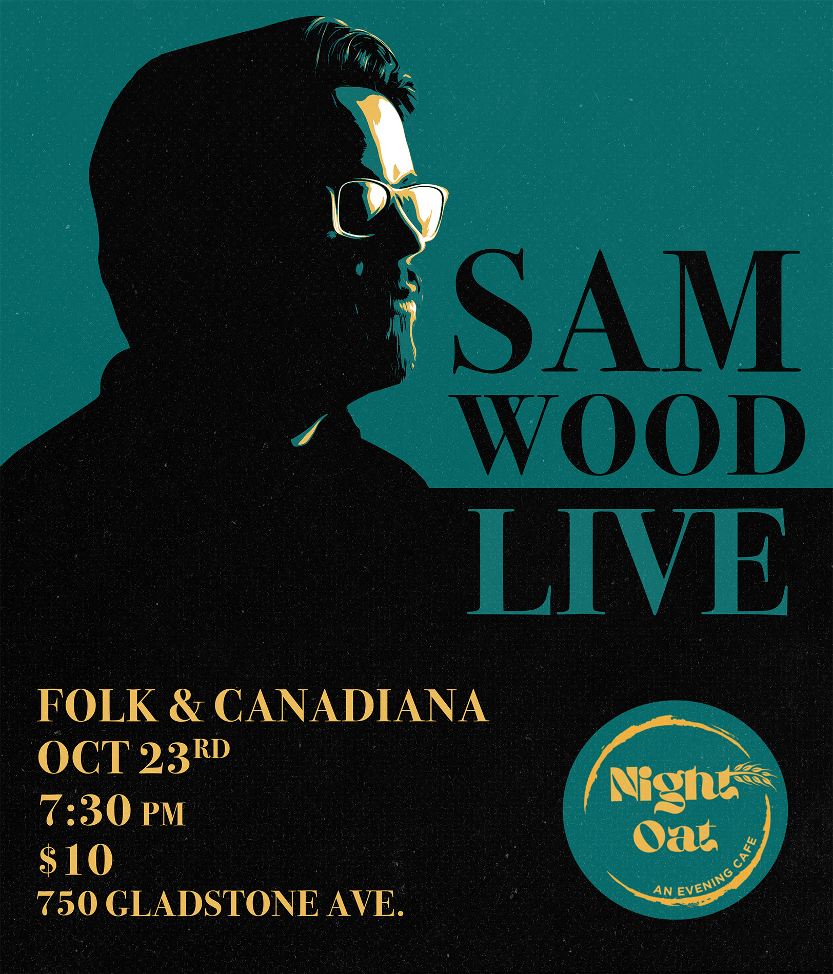 Sam Wood Live at Night Oat - Oct 23rd