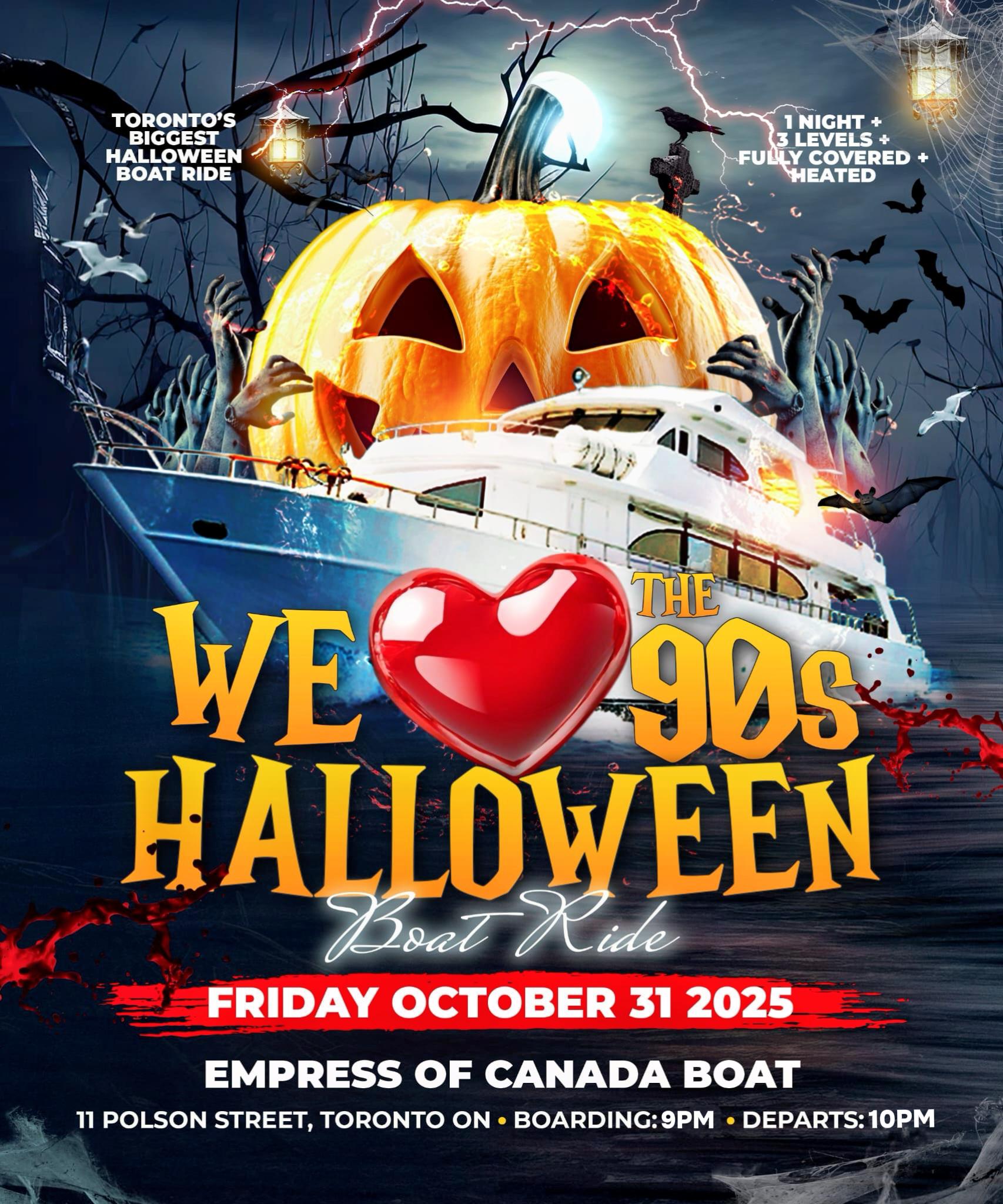 We Love The 90's Halloween Boat Ride 
