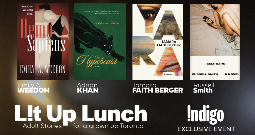 Lit Up Lunch hosted by Emily Weedon featuring Adnan Khan, Tamara Faither Berger, and Russell Smith