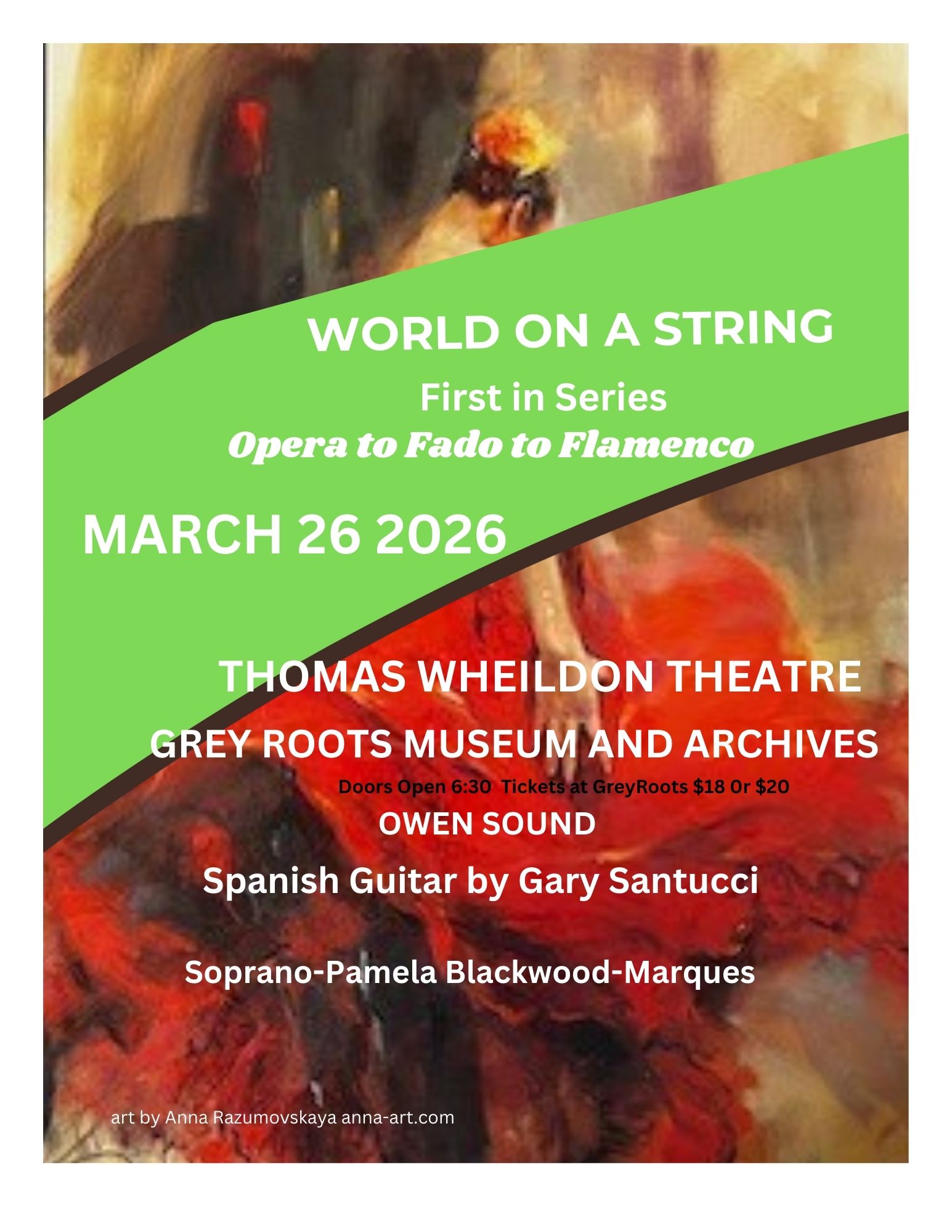 WORLD ON A STRING 2026 - First in Series - OPERA to FADO to FLAMENCO