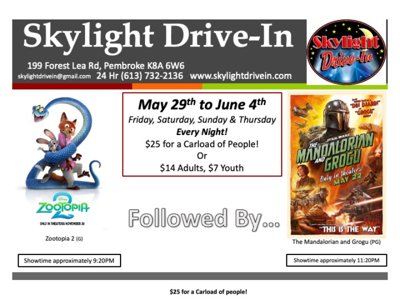 Skylight Drive-In! Zootopia 2 WITH Star Wars: The Mandalorian and Grogu