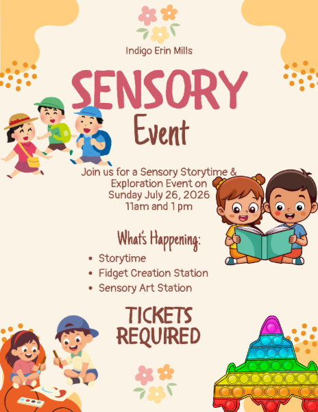 Indigo Erin Mills: Sensory Event 1 pm