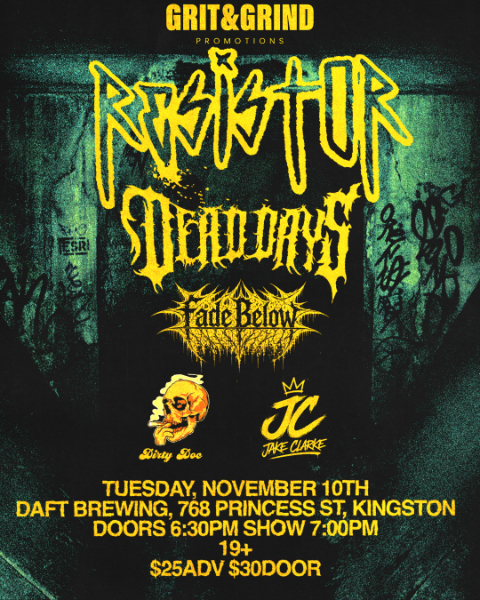 Resistor, Dead Days & more @ Daft Brewing/Kingston 